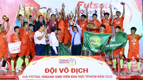 Trường Đại học Nông Lâm vô địch giải futsal HDBank sinh viên khu vực TP.HCM